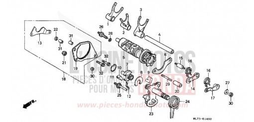 BARILLET DE SELECTION (1) VFR750FG de 1986